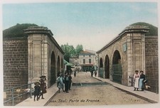 Vintage Toul France Porte de France Postcard People picture
