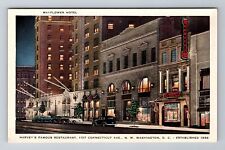 Washington DC-Mayflower Hotel, Advertising, Antique, Vintage Souvenir Postcard picture