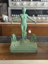 Antique Frankart Style Art Deco Female Figural Nude Lamp picture