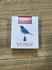 2022 HALLMARK KEEPSAKE BLACK-THROATED BLUE WARBLER MINIATURE ORNAMENT NEW IN BOX picture
