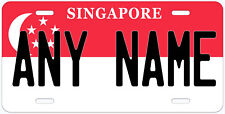Singapore Flag Any Name Personalized Novelty Car License Plate picture