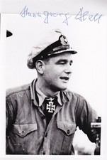 German Knights Cross Hans-Georg Hess U-BOAT Commander U-995 SIGNED PHOTO RARE picture