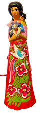 Muñeca Mama Ceramica (Ceramic Mama Doll) Mexican Handicraft Woman With Child 13