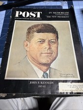 Saturday Evening Post 02/13/1963 Vintage John Kennedy Memorial (MG152) picture