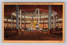 Auriesville NY-New York, Interior to Round Chapel Vintage Souvenir Postcard picture