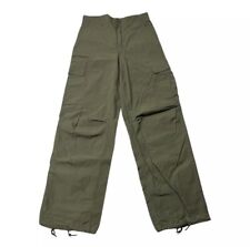 Vintage Military Pants Vietnam Tropical OG 107 Long Small 60s Olive Green Cargo picture