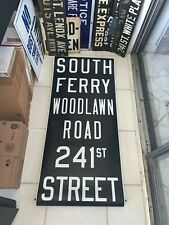 IRT NY NYC SUBWAY ROLL SIGN SOUTH FERRY FINANCIAL DISTRICT BATTERY PARK WOODLAWN picture