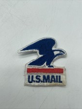 Vintage U.S. Mail Postal Service Eagle Logo Patch Sew On Twill Genuine USPS RWB picture