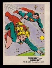 1978 Harris DC Superheroes Bread Sticker SUPERMAN and SUPERGIRL Card 10/30 picture