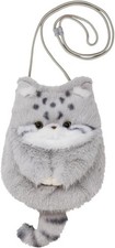 Pallas's Cat Fluffy Plush Shoulder Bag Watapo Series Naitou Design Japan picture