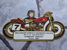 VINTAGE MOLENAAR HARLEY-DAVIDSON SALES PORCELAIN SIGN INDIANA 9