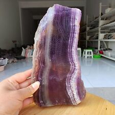 3.5LB Natural Fluorite Crystal Rough stone thin piece specimens 9.7*5.5*0.78