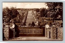 RPPC Belfast Ireland, Entrance & Stairway Bellevue, Real Photo Vintage Postcard picture