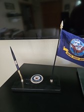 U.S  Navy Desk Pen Flag 1970's picture