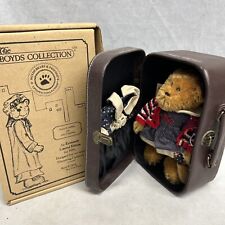 Boyds Bears Uptown Collection Leather Trunk Mohair Bear Accessories Set 900209 picture
