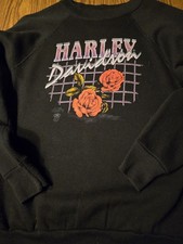 Vintage Womens Harley Davidson Sweatshirt 3d Emblem 1986 Size M picture