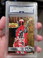 2020 UD Marvel X-Men Metal Universe High Series Gold Deadpool #123 Flawless 9 picture