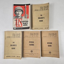 US Fighting Man's Code & Field Manual Lot 1950s Interior Guard Soldier's Guide picture