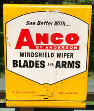Vintage ANCO Windshield Wiper Blades And Arms Metal Store Display Cabinet picture