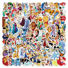 Disney Stickers 100 Pack Disney Characters Mickey Goofy Pooh 2-3 Inch Large Size picture