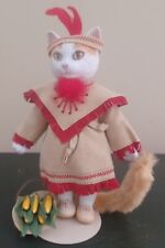 VTG ANNIE of Delaware Franklin Mint Colonial Cats 1987 With Stand picture
