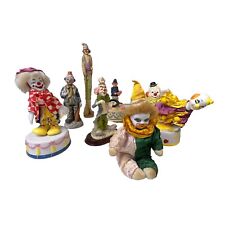 Lot of 8 Doll Circus Clown Porcelain Creepy Jester Musical picture