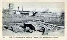 LOUISVILLE KY -1937 Flood Stoll Oil Refinery Water And Gas Will Not Mix Postcard picture