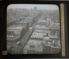 Keystone 6072 Bird’s-Eye View of Chicago Ill. U.S.A. Glass Magic Lantern Slide picture