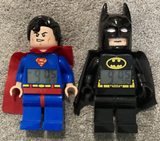 LEGO DC Comics 2017 The Batman AND Superman Digital Clocks (set of 2) working picture