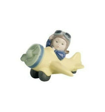NAO BY LLADRO UP AND AWAY BOY FIGURINE #1540 BRAND NIB AIRPLANE RARE SAVE$$ F/SH picture