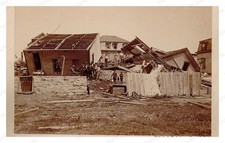 Lawrence Massachusetts 1890 House Collapse Debris Men Standard Postcard picture