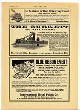 1915 Burkett Hay Press Ad: 
