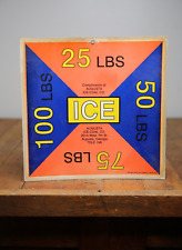 Vintage 1931 delivery truck ICE sign cardboard advertising Augusta Georgia coal picture