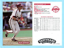 1989 Tastykake Phillies Postcard # 22 Bob Dernier  Box 710 picture