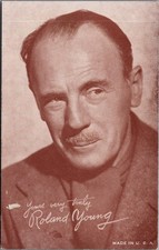 Roland Young Actor Portrait Postcard 