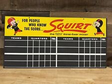 Vintage 1961 Squirt Soda Football & Baseball Scoreboard Double Sided 32