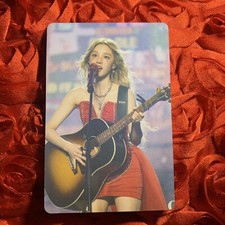 YUQI (G)I-DLE FREETY Edition Celeb K-POP Girl Photo Card BLONDE Red Dress picture