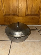 Vintage Chicago Hardware Foundry 89A Hammered Cast Iron Chicken Fryer Skillet picture