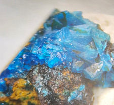 LIROCONITE Beautiful Blue Crystals, Xianghualing Mine, Hunan, China 0.6 cm picture