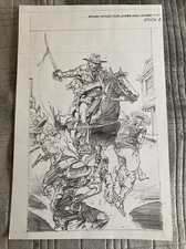Original Drawing Jonah Hex Comic Issue #9 Cover Art Illustrated by Tony DeZuniga picture