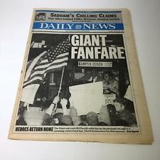 NY Daily News: Jan 29 1991 Giant Fanfare  picture
