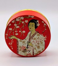 Vintage  Madame Butterfly brand typewriter ribbon tin Vanity Decor Geisha Girl picture