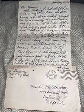 1945 WWII Letter Home from PVT at Camp Hood TX Texas to Inglewood CA California picture