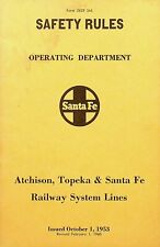 1953 ATCHISON TOPEKA & SANTA FE SAFETY RULES OPERATING DEPARTMENT BOOKLET-E15-B picture