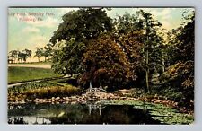 Pittsburgh PA-Pennsylvania, Lily Pond Schenley Park, Vintage c1910 Postcard picture