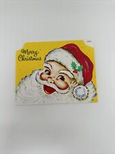 Vtg SANTA Merry Christmas Unused Package Toy Cardboard Label Old Store Stock…3 picture