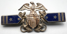 Post WWI - Pre-WWII Sterling Navy Lieutenant Home Front Sweetheart Pin by Amico picture