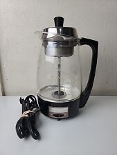 Vintage 1972 Proctor Silex 11 Cup Coffee Pot Percolator Floral Etched 70503  picture