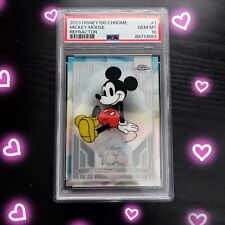 2023 Topps Chrome Disney 100 Mickey Mouse #1 New PSA 10 Silver Refractor Rare picture