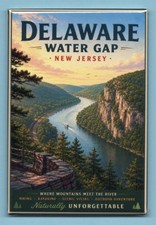 DELAWARE WATER GAP NEW JERSEY TRAVEL POSTER *2X3 FRIDGE MAGNET* SOUVENIR GIFT NJ picture